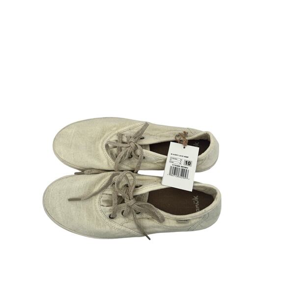 SANUK Women’s Avery Lace Hemp in Washed White, Women's Casual Shoes Size 10 - Picture 5 of 8